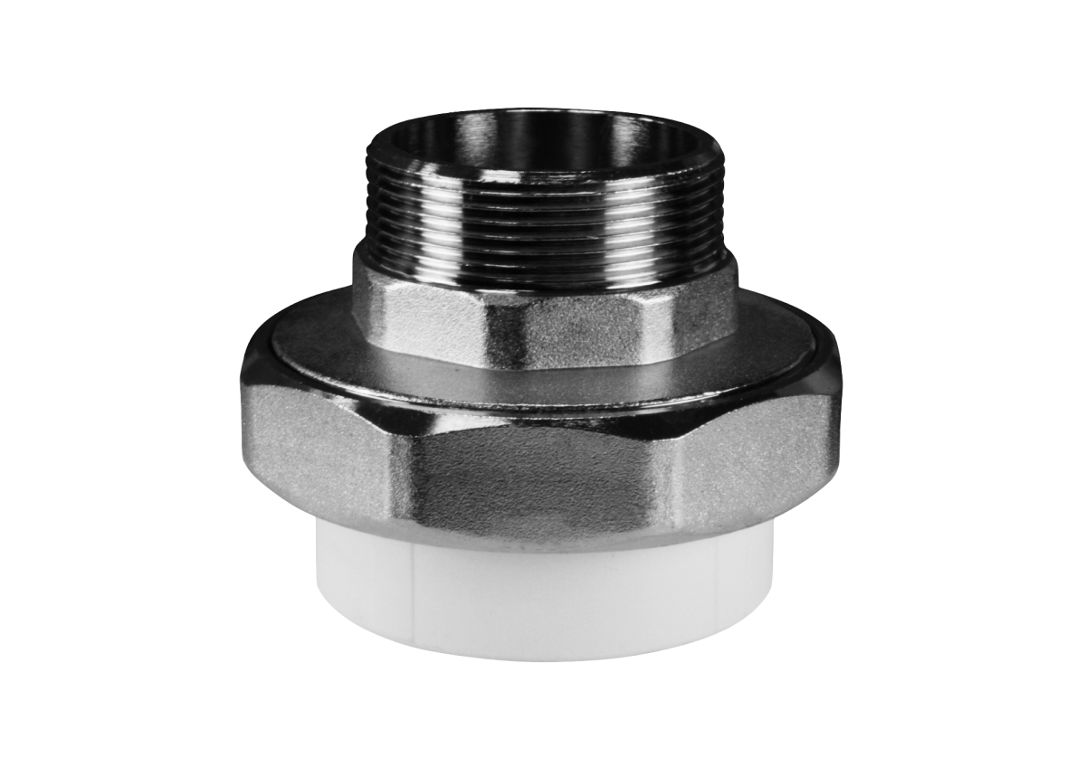 Муфта комб.разъём.(американка) с наружной резьбой  32x1/2" (80/20) (Valfex) БЕЛАЯ