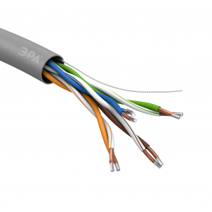 Кабель витая пара ЭРА U/UTP 4x2x24 AWG Cat5e CCA PVC 305м SIMPLE