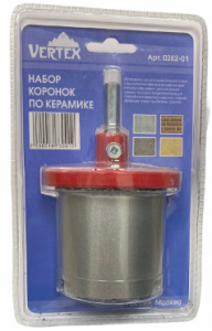НАБОР КОРОНОК ПО КЕРАМИЧЕСКОЙ ПЛИТКЕ 33,53,67,73 (1/ 5/ 20)