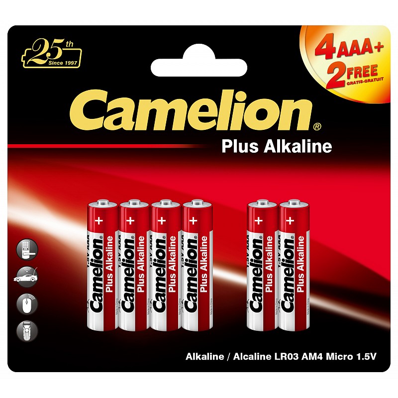 Camelion Plus Alkaline 4+2 LR6 (4+2LR6-BP, батарейка,1.5В)