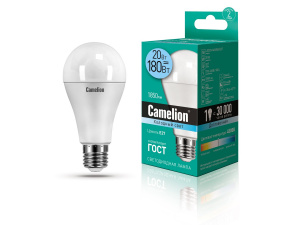 Лампа светод. Camelion "Груша" LED20-A65/845/E27 Basic (20Вт 220В) (1/10/100)