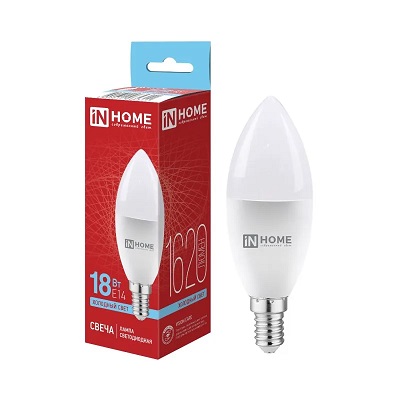 Лампа светодиодная LED-СВЕЧА-VC 18Вт 230В E14 6500K 1620Лм IN HOME (10/100)