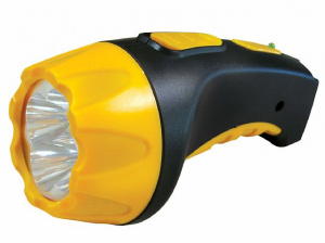 Фонарь Ultraflash LED3804   (аккум 220В, черный/желтый, 4 LED, SLA, пластик) (1/5/80)