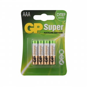 Эл. питания GP Super Alkaline AAA (блистер 4шт) 24A-2CR4 (4 !!!/40/160)