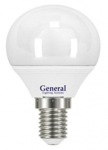Лампа светод. General "Шар" GLDEN-G45F-10-230-E14-4500 (10Вт 230В)