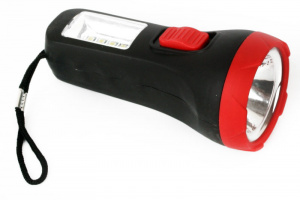 Ultraflash LED16014  (фонарь, черный, 1 + 4SMD LED, 2 реж, 1XR6, пласт, блист-пакет) (1/25/200)