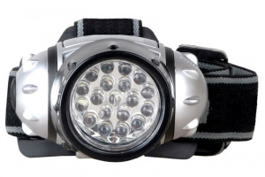 Фонарь Ultraflash Налобный LED5353 (металлик, 19LED, 4 реж, 3XR03,  пласт, коробка) (1/5/100)