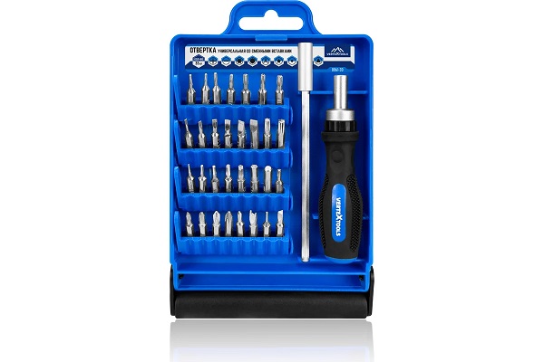 ОТВЕРТКА УНИВЕРСАЛЬНАЯ СО СМЕННЫМИ ВСТАВКАМИ VERTEXTOOLS 33шт, 10013160/051023/3430113/1