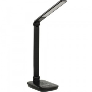 Camelion KD-825  C02  черн.LED (Свет-к наст.с беспроводн.зарядкой,16 Вт,230В, 380лм,4500К, рег.ярк.)