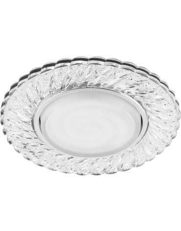 Светильник встраиваемый со светодиодной подсветкой 20LED*2835 SMD 4000K, 15W GX53, без лампы, прозрачный, хром, CD4021 с драйвером в комплекте