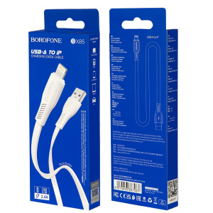 Кабель USB - Lightning BOROFONE BX85 (белый) 1м