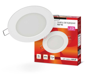 Панель светодиодная круглая RLP-VC 9Вт 230В 6500К 630Лм 118мм белая IP40 IN HOME