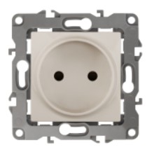 12-2105-02  ЭРА Розетка 2P, 16A-250В, IP20, Эра12, слоновая кость