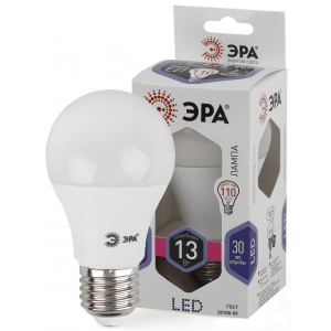 Лампа светодиодная  ЭРА 13W E27 LED A60--860 (10/100)