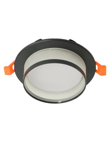 Светильник потолочный встраиваемый, 15W 230V GX53, черный, круг, без лампы, DL500