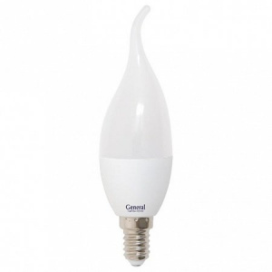 Лампа General "Свеча на ветру" GLDEN-CFW-10-230-E14-6500