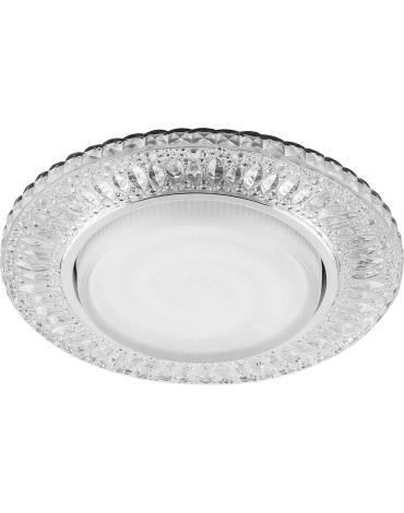 Светильник встраиваемый со светодиодной подсветкой 20LED*2835 SMD 4000K, 15W GX53, без лампы, прозрачный, хром, CD4022 с драйвером в комплекте