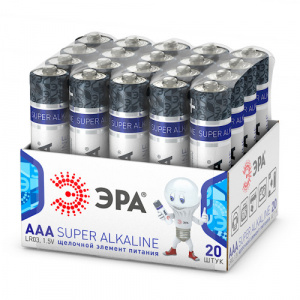 Элемент питания ЭРА LR03-20 bulk SUPER Alkaline (20/480)