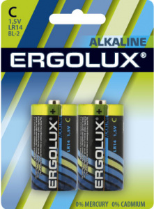 Ergolux..LR14 Alkaline BL-2 (LR14 BL-2, батарейка,1.5В)  (2 !!!/12/96)