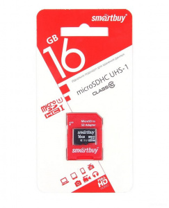 Micro SDHC карта памяти 16ГБ SmartBay Class 10