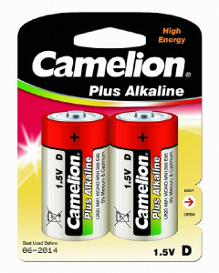Camelion..LR20 Plus Alkaline BL-2 (LR20-BP2, батарейка,1.5В) (2 !!!/12/96)